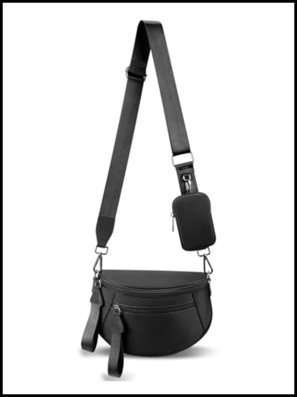 Waterproof Nylon Checkered Crossbody Bag Spacious Bum Bag for Women Travel